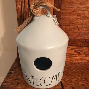 Blue Welcome Birdhouse reserved for Amber